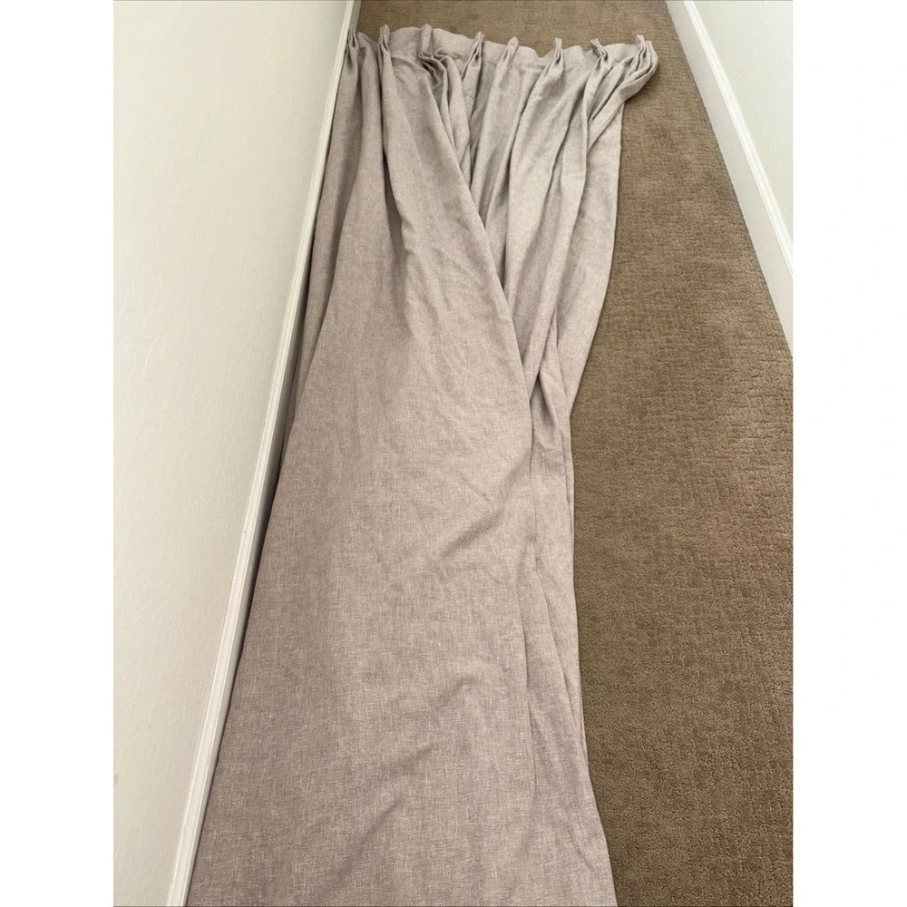 HEAVY  CUSTOM‎ MADE DRAPES PINCH PLEAT CURTAIN cotton linen blend? one drape GUC